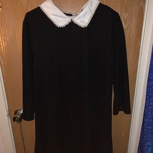 Black dress beaded collar